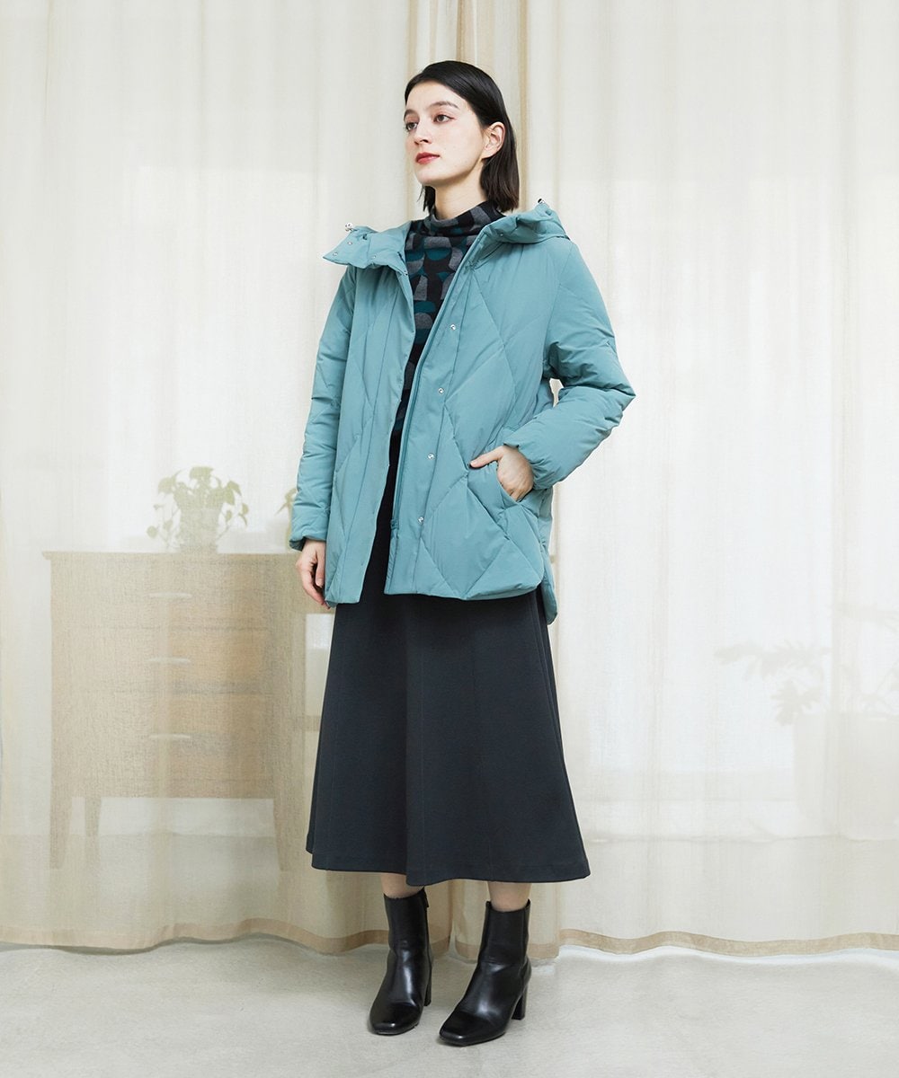 PHHAD30330 GEORGES RECH(小さいサイズ)(メゾン ドゥ サンク)  [セットアップ対応]ジャージーセミフレアスカート ダークグレー