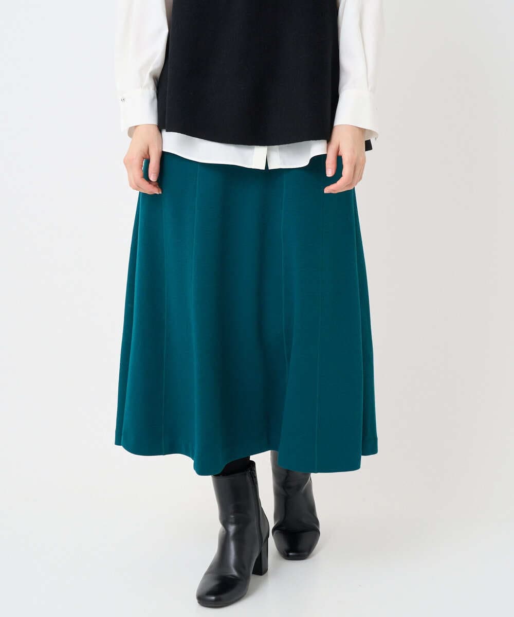 PHHAD30330 GEORGES RECH(小さいサイズ)(メゾン ドゥ サンク)  [セットアップ対応]ジャージーセミフレアスカート ダークグレー