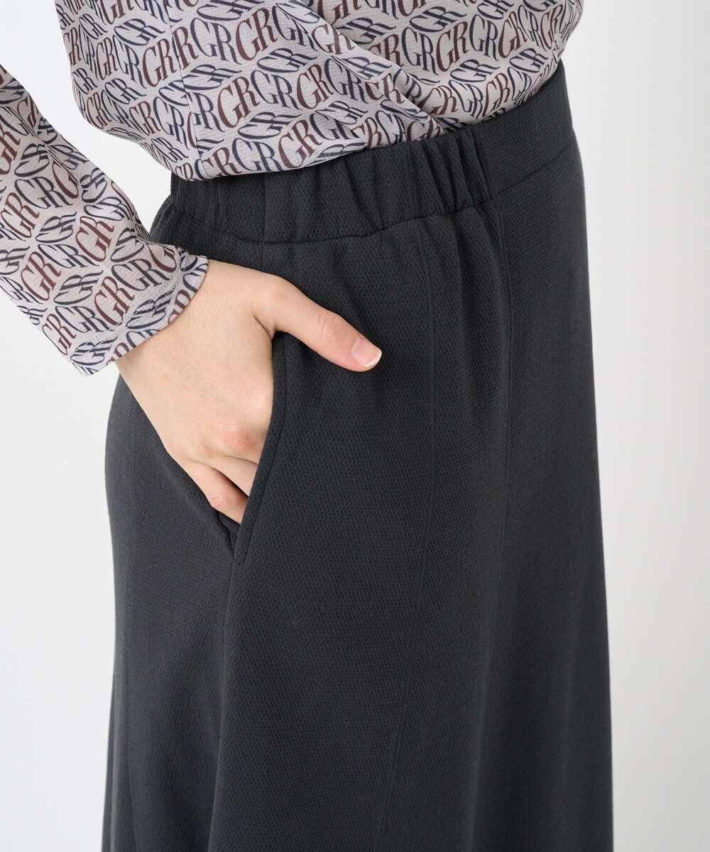 PHHAD30330 GEORGES RECH(小さいサイズ)(メゾン ドゥ サンク)  [セットアップ対応]ジャージーセミフレアスカート ダークグレー