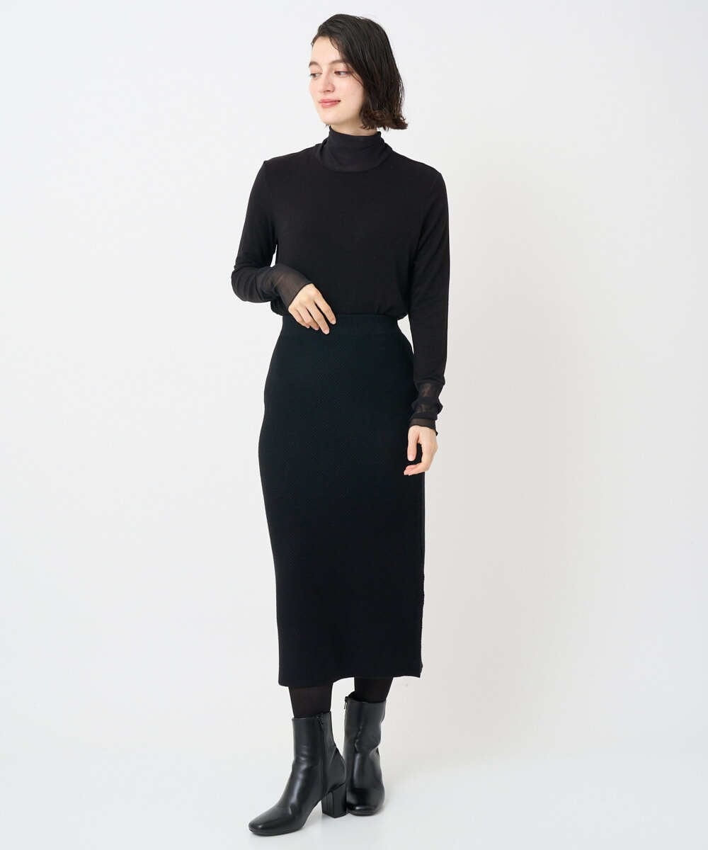 PHHAD33230 GEORGES RECH(小さいサイズ)(メゾン ドゥ サンク)  [セットアップ対応]ニットタイトスカート ライトグレー