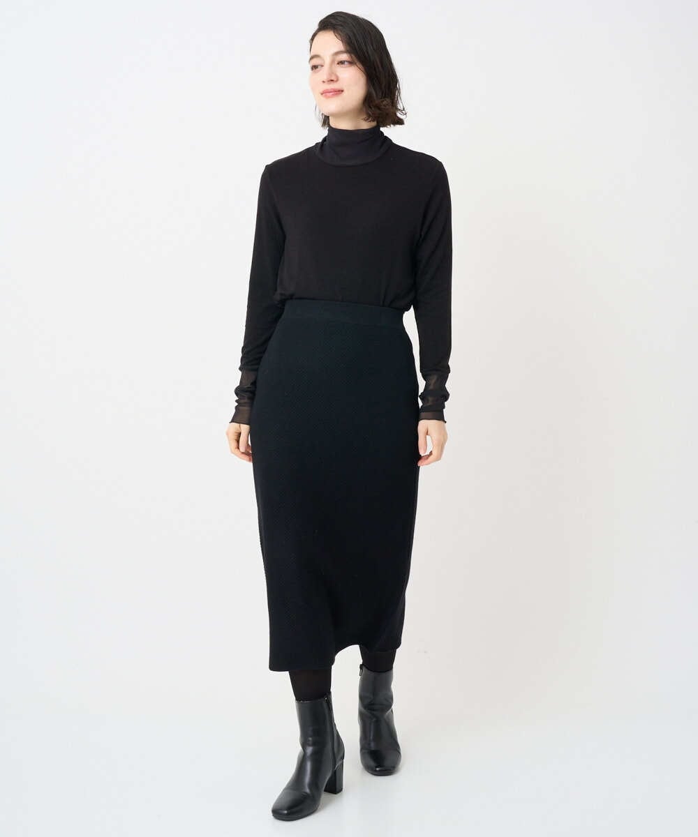 PHHAD33230 GEORGES RECH(小さいサイズ)(メゾン ドゥ サンク)  [セットアップ対応]ニットタイトスカート ライトグレー