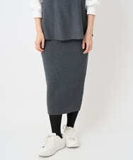 PHHAD33230 GEORGES RECH(小さいサイズ)(メゾン ドゥ サンク)  [セットアップ対応]ニットタイトスカート ライトグレー