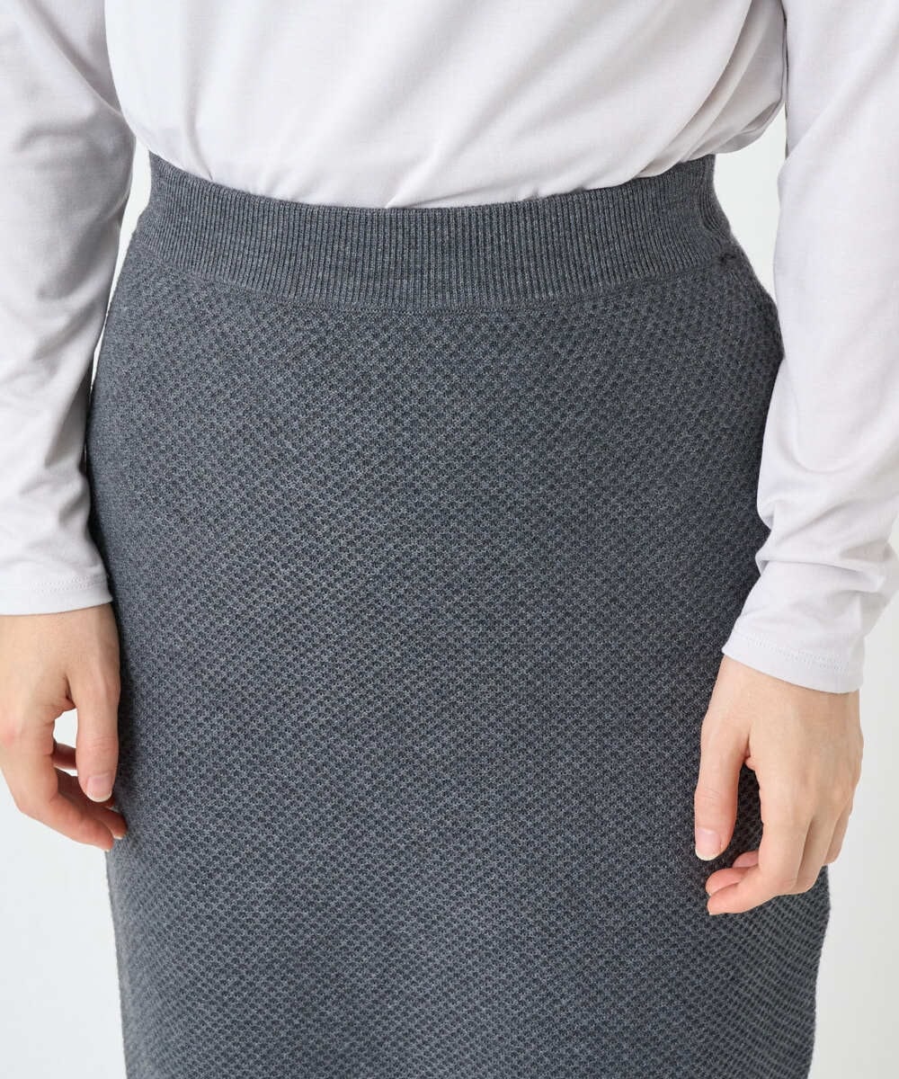 PHHAD33230 GEORGES RECH(小さいサイズ)(メゾン ドゥ サンク)  [セットアップ対応]ニットタイトスカート ライトグレー