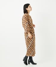 PHHAE56330 GEORGES RECH(小さいサイズ)(メゾン ドゥ サンク)  [日本製]フェザーナロータイトチェックスカート オレンジ