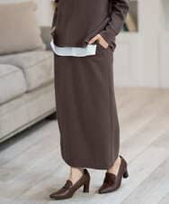 PHHAG11240 GEORGES RECH(小さいサイズ)(メゾン ドゥ サンク)  [セットアップ対応]ストレッチダンボールナロースカート ブラウン