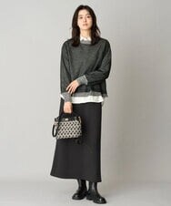 PHHAG11240 GEORGES RECH(小さいサイズ)(メゾン ドゥ サンク)  [セットアップ対応]ストレッチダンボールナロースカート ブラウン