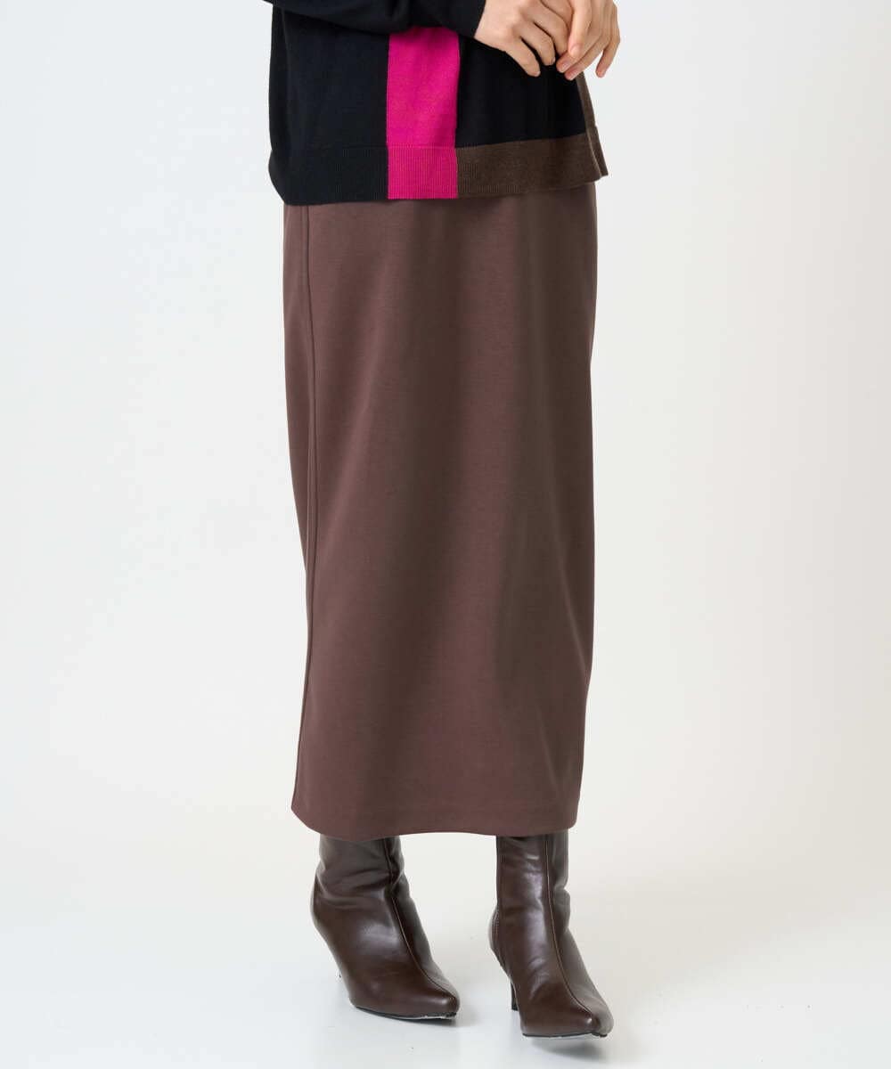 PHHAG11240 GEORGES RECH(小さいサイズ)(メゾン ドゥ サンク)  [セットアップ対応]ストレッチダンボールナロースカート ブラウン