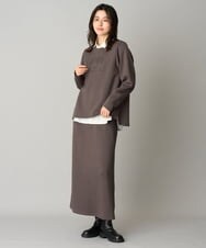 PHHAG11240 GEORGES RECH(小さいサイズ)(メゾン ドゥ サンク)  [セットアップ対応]ストレッチダンボールナロースカート ブラウン