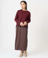 PHHAG11240 GEORGES RECH(小さいサイズ)(メゾン ドゥ サンク)  [セットアップ対応]ストレッチダンボールナロースカート ブラウン