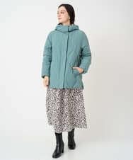 PHHCD49330 GEORGES RECH(小さいサイズ)(メゾン ドゥ サンク)  [日本製/セットアップ対応]レオパードギャザーフレアスカート ライトグレー