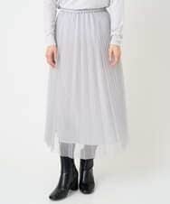 PHHCD65360 GEORGES RECH(小さいサイズ)(メゾン ドゥ サンク)  [日本製]アコーディオンシアープリーツスカート ライトグレー