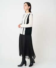 PHHCD65360 GEORGES RECH(小さいサイズ)(メゾン ドゥ サンク)  [日本製]アコーディオンシアープリーツスカート ライトグレー