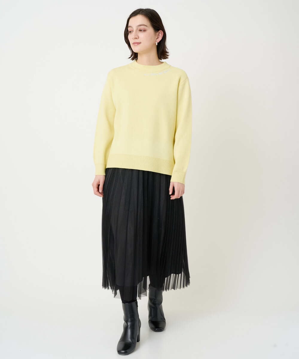 PHHCD65360 GEORGES RECH(小さいサイズ)(メゾン ドゥ サンク)  [日本製]アコーディオンシアープリーツスカート ライトグレー