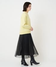 PHHCD65360 GEORGES RECH(小さいサイズ)(メゾン ドゥ サンク)  [日本製]アコーディオンシアープリーツスカート ライトグレー