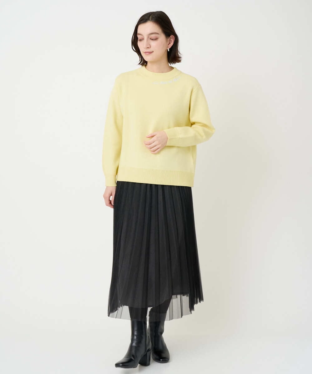 PHHCD65360 GEORGES RECH(小さいサイズ)(メゾン ドゥ サンク)  [日本製]アコーディオンシアープリーツスカート ライトグレー