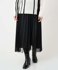 PHHCD65360 GEORGES RECH(小さいサイズ)(メゾン ドゥ サンク)  [日本製]アコーディオンシアープリーツスカート ライトグレー