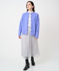 PHHCD65360 GEORGES RECH(小さいサイズ)(メゾン ドゥ サンク)  [日本製]アコーディオンシアープリーツスカート ライトグレー