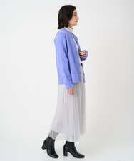 PHHCD65360 GEORGES RECH(小さいサイズ)(メゾン ドゥ サンク)  [日本製]アコーディオンシアープリーツスカート ライトグレー