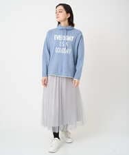 PHHCD65360 GEORGES RECH(小さいサイズ)(メゾン ドゥ サンク)  [日本製]アコーディオンシアープリーツスカート ライトグレー