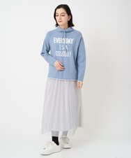 PHHCD65360 GEORGES RECH(小さいサイズ)(メゾン ドゥ サンク)  [日本製]アコーディオンシアープリーツスカート ライトグレー