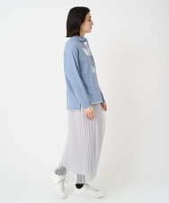 PHHCD65360 GEORGES RECH(小さいサイズ)(メゾン ドゥ サンク)  [日本製]アコーディオンシアープリーツスカート ライトグレー