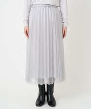 PHHCD65360 GEORGES RECH(小さいサイズ)(メゾン ドゥ サンク)  [日本製]アコーディオンシアープリーツスカート ライトグレー