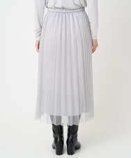 PHHCD65360 GEORGES RECH(小さいサイズ)(メゾン ドゥ サンク)  [日本製]アコーディオンシアープリーツスカート ライトグレー