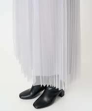 PHHCD65360 GEORGES RECH(小さいサイズ)(メゾン ドゥ サンク)  [日本製]アコーディオンシアープリーツスカート ライトグレー