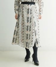 PHHCS05330 GEORGES RECH(小さいサイズ)(メゾン ドゥ サンク) 【セットアップ対応】千鳥格子柄スカート ベージュ系