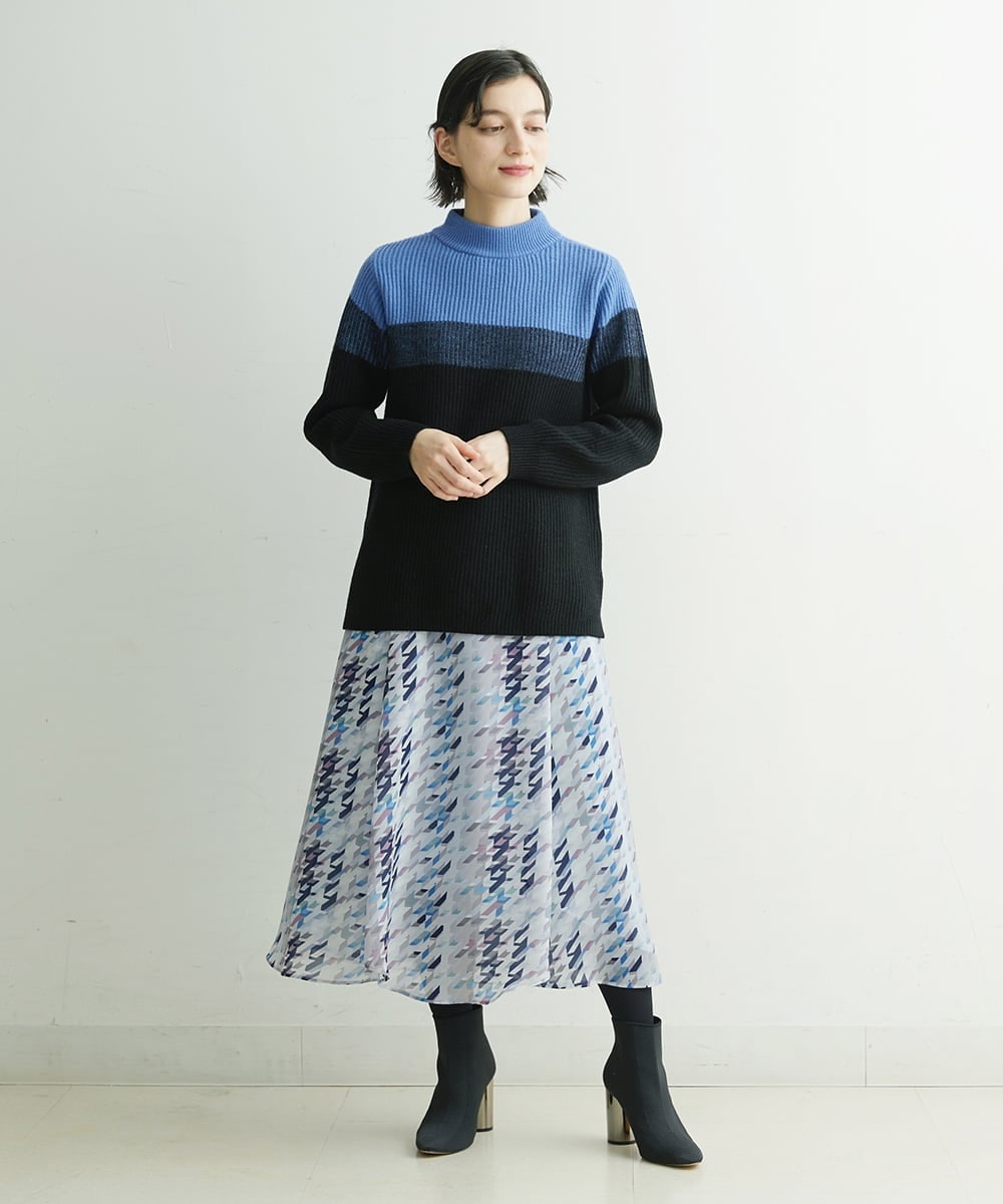 PHHCS05330 GEORGES RECH(小さいサイズ)(メゾン ドゥ サンク) 【セットアップ対応】千鳥格子柄スカート ベージュ系