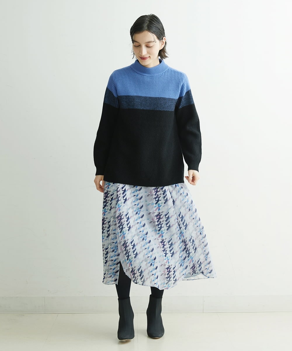PHHCS05330 GEORGES RECH(小さいサイズ)(メゾン ドゥ サンク) 【セットアップ対応】千鳥格子柄スカート ベージュ系