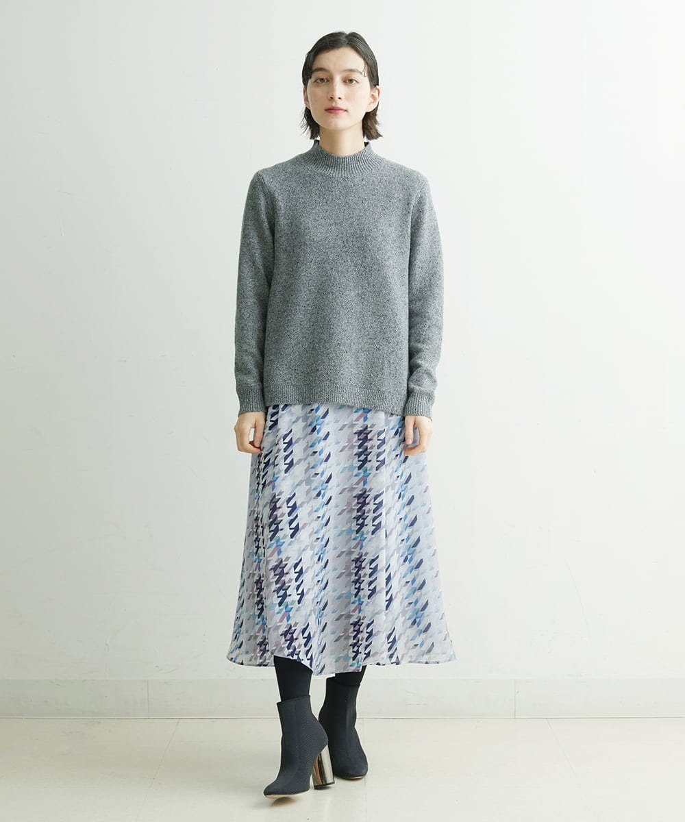 PHHCS05330 GEORGES RECH(小さいサイズ)(メゾン ドゥ サンク) 【セットアップ対応】千鳥格子柄スカート ベージュ系