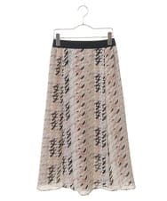 PHHCS05330 GEORGES RECH(小さいサイズ)(メゾン ドゥ サンク) 【セットアップ対応】千鳥格子柄スカート ベージュ系