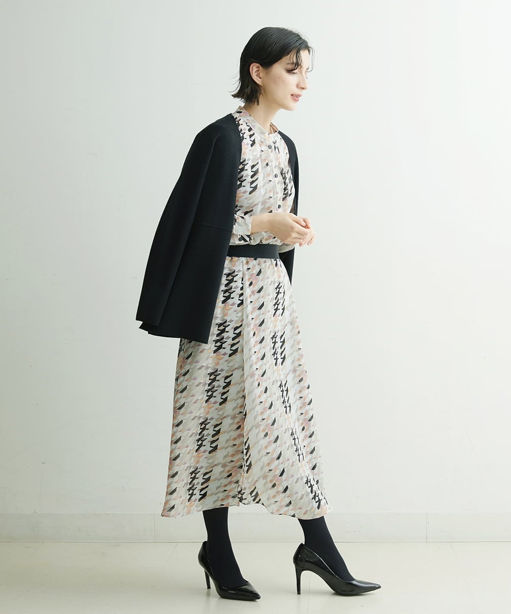 PHHCS05330 GEORGES RECH(小さいサイズ)(メゾン ドゥ サンク) 【セットアップ対応】千鳥格子柄スカート ベージュ系