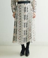 PHHCS05330 GEORGES RECH(小さいサイズ)(メゾン ドゥ サンク) 【セットアップ対応】千鳥格子柄スカート ベージュ系