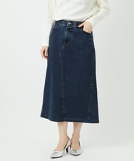 PHHEE01290 GEORGES RECH(小さいサイズ)(メゾン ドゥ サンク) スウェットデニムスカート ブルー