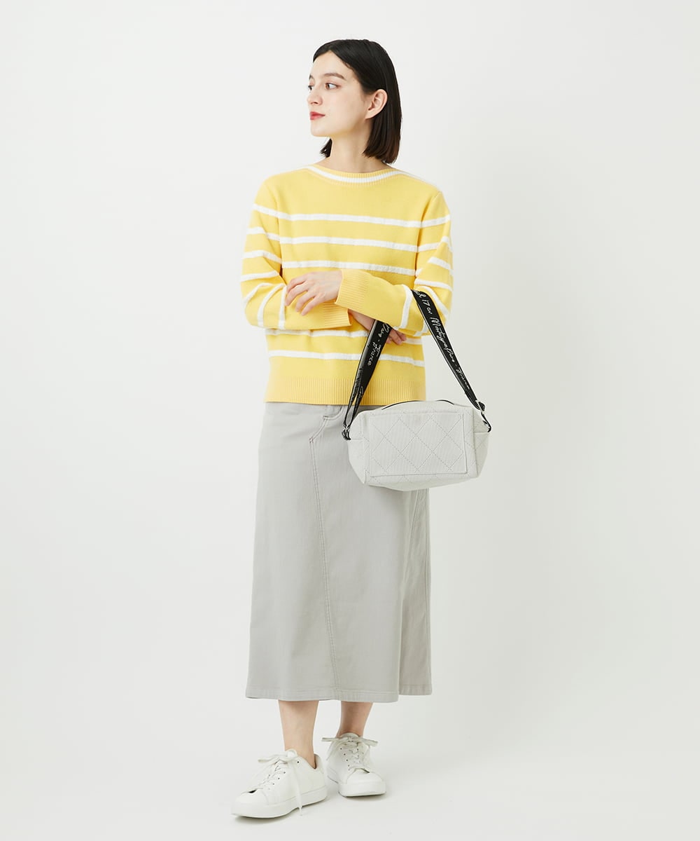 PHHEE01290 GEORGES RECH(小さいサイズ)(メゾン ドゥ サンク)  [セットアップ対応]ジャージーデニムセミタイトスカート ブルー