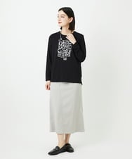 PHHEE01290 GEORGES RECH(小さいサイズ)(メゾン ドゥ サンク)  [セットアップ対応]ジャージーデニムセミタイトスカート ブルー