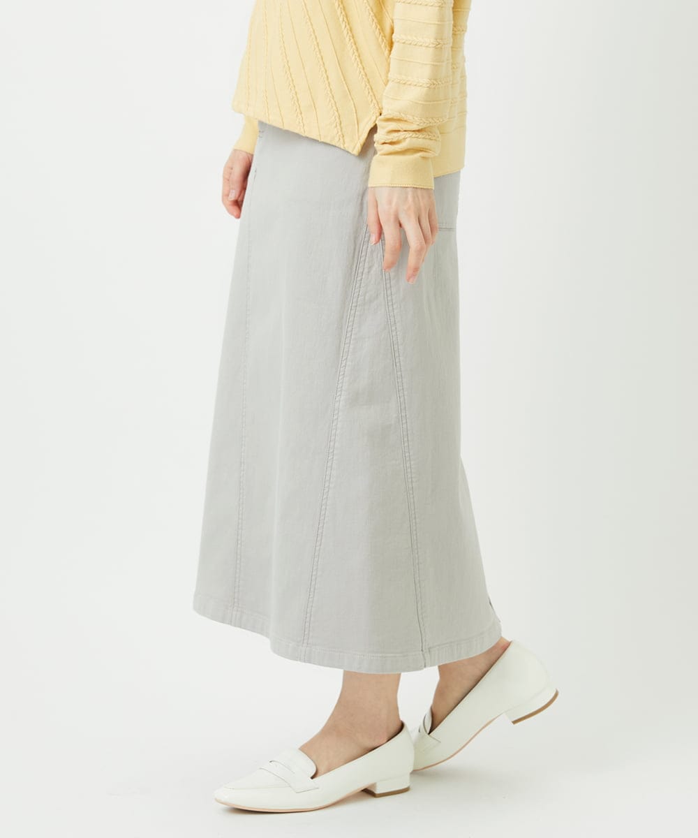 PHHEE01290 GEORGES RECH(小さいサイズ)(メゾン ドゥ サンク)  [セットアップ対応]ジャージーデニムセミタイトスカート ブルー