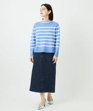 PHHEE01290 GEORGES RECH(小さいサイズ)(メゾン ドゥ サンク) スウェットデニムスカート ブルー