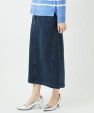 PHHEE01290 GEORGES RECH(小さいサイズ)(メゾン ドゥ サンク)  [セットアップ対応]ジャージーデニムセミタイトスカート ブルー