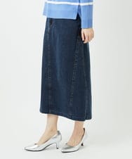 PHHEE01290 GEORGES RECH(小さいサイズ)(メゾン ドゥ サンク) スウェットデニムスカート ブルー