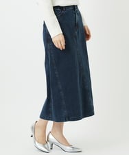 PHHEE01290 GEORGES RECH(小さいサイズ)(メゾン ドゥ サンク)  [セットアップ対応]ジャージーデニムセミタイトスカート ブルー