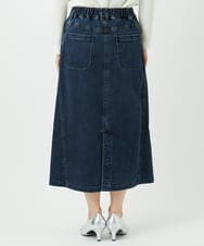 PHHEE01290 GEORGES RECH(小さいサイズ)(メゾン ドゥ サンク)  [セットアップ対応]ジャージーデニムセミタイトスカート ブルー