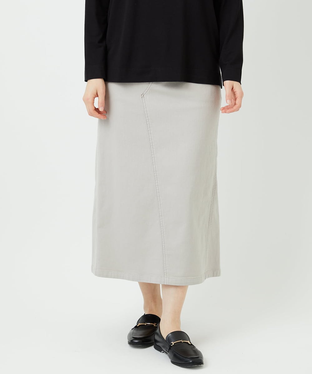 PHHEE01290 GEORGES RECH(小さいサイズ)(メゾン ドゥ サンク) スウェットデニムスカート ライトグレー