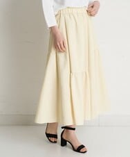 PHHEU18260 GEORGES RECH(小さいサイズ)(メゾン ドゥ サンク) ティアードフレアスカート ライトイエロー