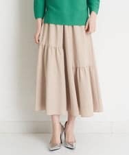 PHHEU18260 GEORGES RECH(小さいサイズ)(メゾン ドゥ サンク) ティアードフレアスカート ベージュ