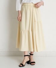 PHHEU18260 GEORGES RECH(小さいサイズ)(メゾン ドゥ サンク) ティアードフレアスカート ベージュ