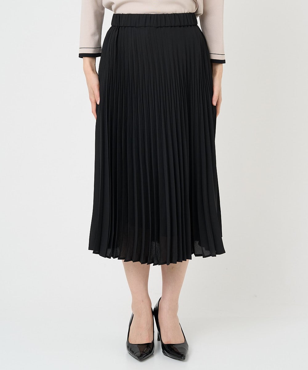 PHHEX49290 GEORGES RECH(小さいサイズ)(メゾン ドゥ サンク) アコーディオンシフォンプリーツスカート ブラック