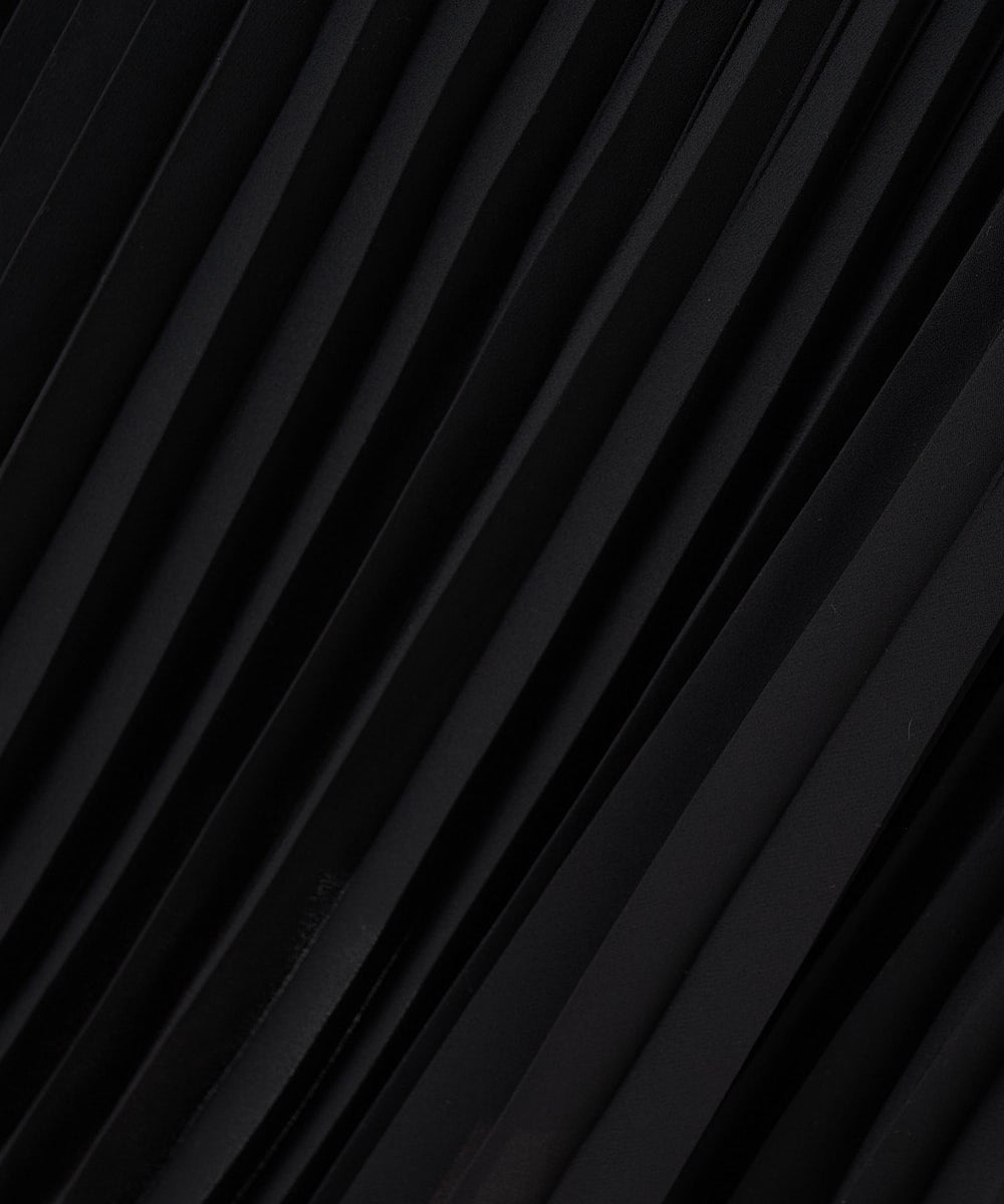 PHHEX49290 GEORGES RECH(小さいサイズ)(メゾン ドゥ サンク) アコーディオンシフォンプリーツスカート ブラック